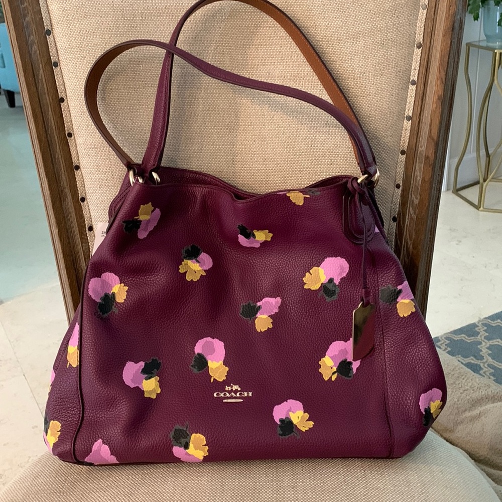 NWT Coach 37160 LIEYA floral Edie 31. Lt/plum/field flora